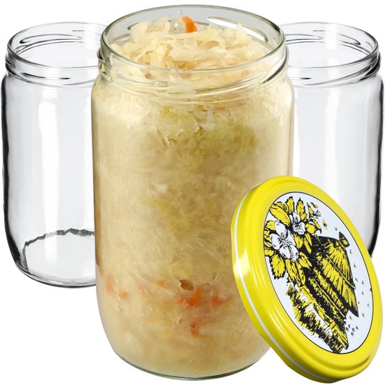 6x Kunststof weckpot/inmaakpot 100 ml met schroefdeksel - Action products - warenhuis
