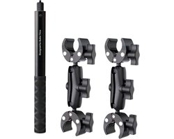 Motorcycle Mount Voor Insta360 one X5- Motor bundle 4 Insta360 - Dubbele klem - Selfie Stick 1.1m- Upgrade Moto Mount - Motorcycle - Motor Insta360 One X5- Insta360 X5 X4 X3 X2 X R GO Ace GO3 GO - Onzichtbare Selfie Stick -Motor Mount