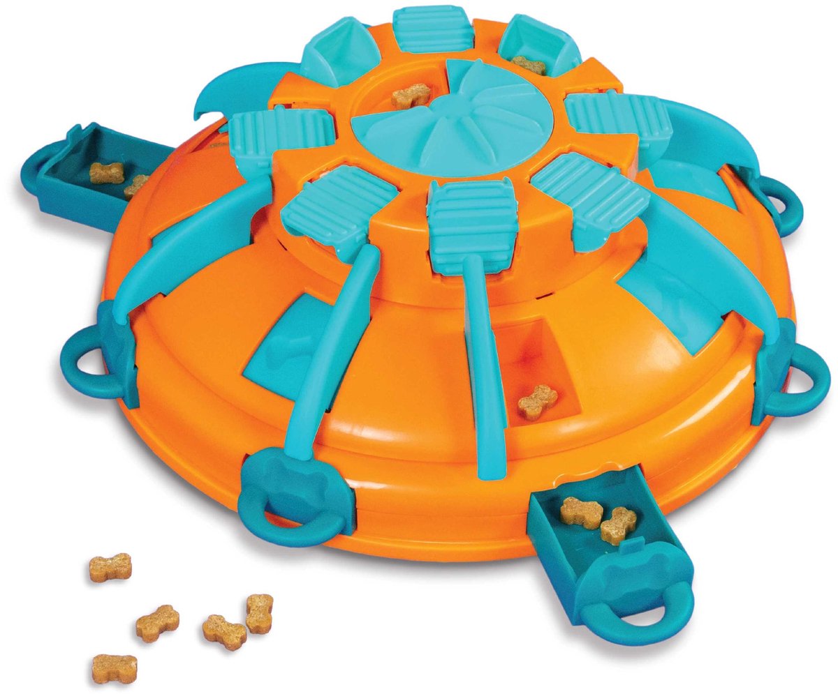 Nina Ottosson Tower Of Treats - Hondenspeelgoed - Oranje Blauw Level 4