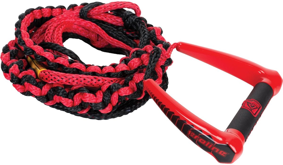 Proline 6 Meter LG Suede Wakesurftouw met Handle pakket- Rood