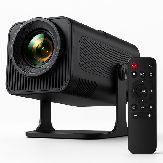 Elementkey CineCubic Beamer Projector - 300 Ansi - 4K-ondersteuning, Android 11, WiFi 6, Bluetooth 5.0 - Auto Keystone - Apps