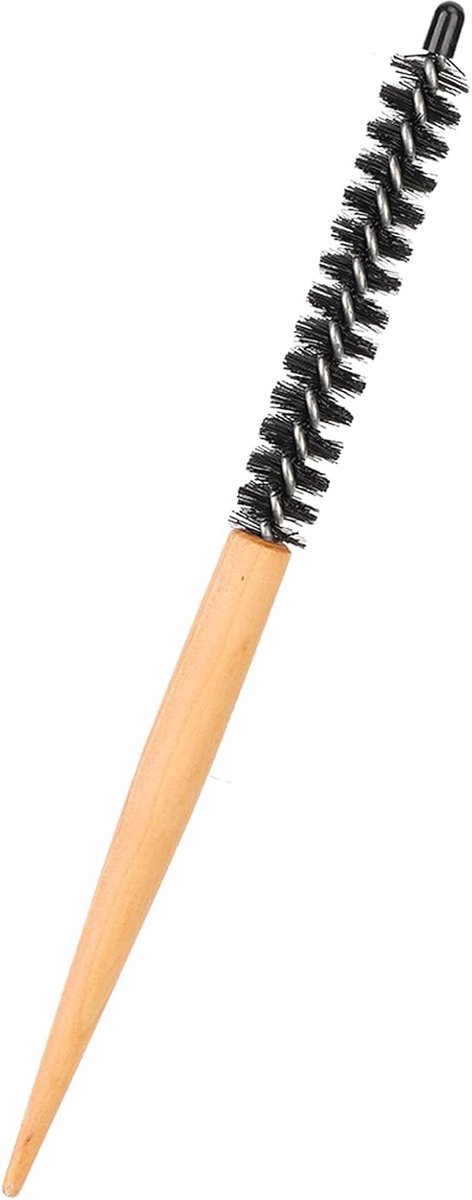 Mini Round Brush - Nylon Bristle - Short Hair Styling - Houten Handvat (16MM)