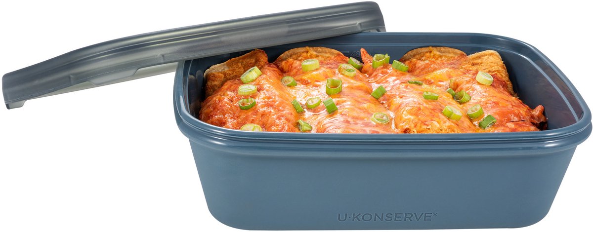 U-Konserve - BounceBox Rechthoekig 48oz / 1420ml - 100% platinum siliconen voedselcontainer - Night Harvest