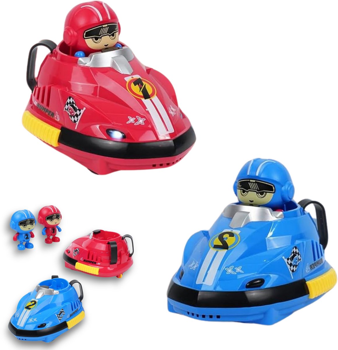 Klikkopers® - Bestuurbare Botsauto's - Afstandbestuurbare Elektrische Botsauto | 2025 Model RC Bumper Cars | Set van