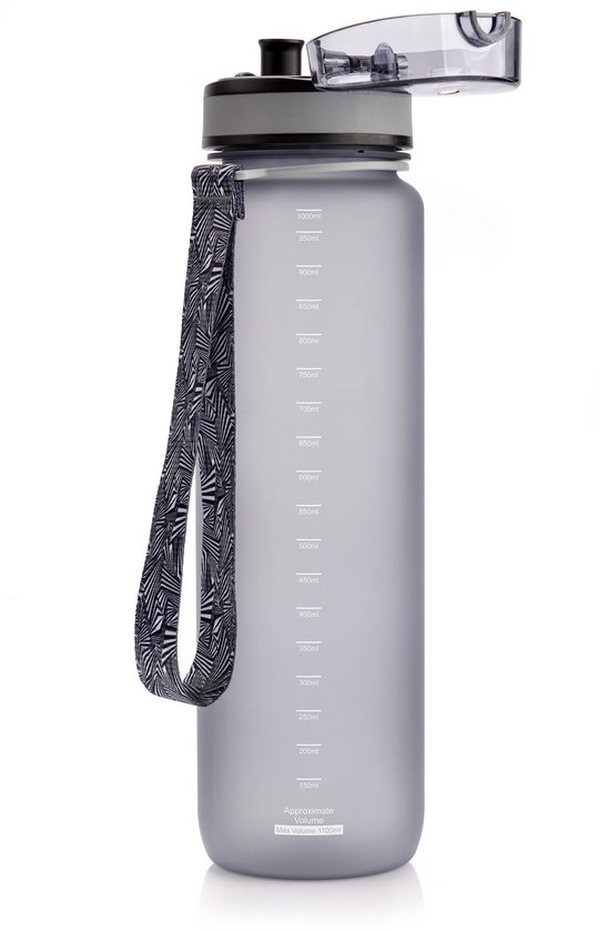 Meteor Sportbidon 1000 ml - Fietsbidon - Grijs - Sportfles, 1000 ml, Grijs van Meteor — afbeelding 3