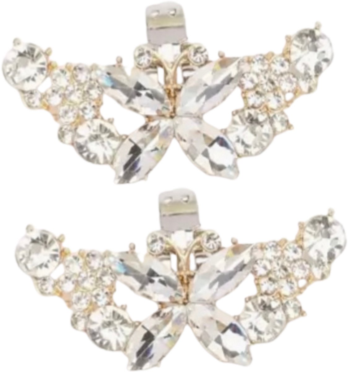 Schoenclips -vlinder -zilverkleur- schoen versieren- Charme Bijoux