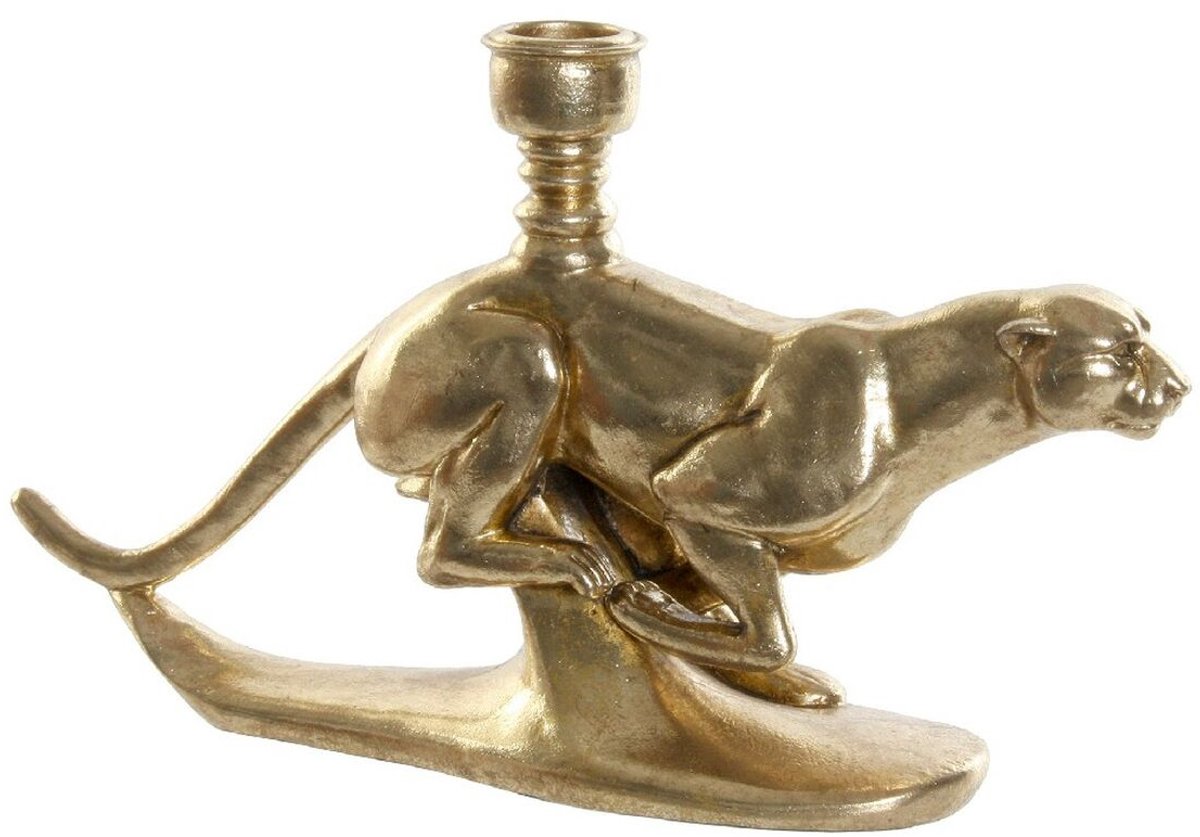 Kroonkandelaar DKD Home Decor Hars Luipaard (25 x 6 x 14 cm)