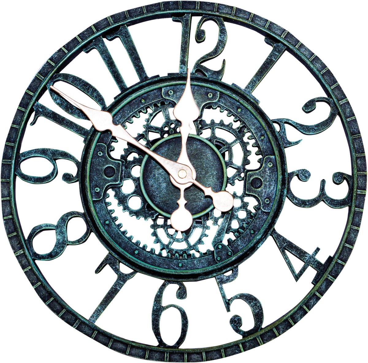 St. Helens Home & Garden Vintage Open Wandklok – 30 cm – Weerbestendig - Werkt op batterijen