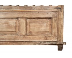 BISCOTTINI - Houten inrijpoort - Robuuste landelijke erfpoort - Dubbele poortdeur hout en metaal - Antieke Afwerking - 227x15x204cm