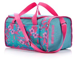 Meteor Widar - Fitness tas - Sportuitrusting - Ideaal voor sportschool en training - Blauw / Roze Bloemen