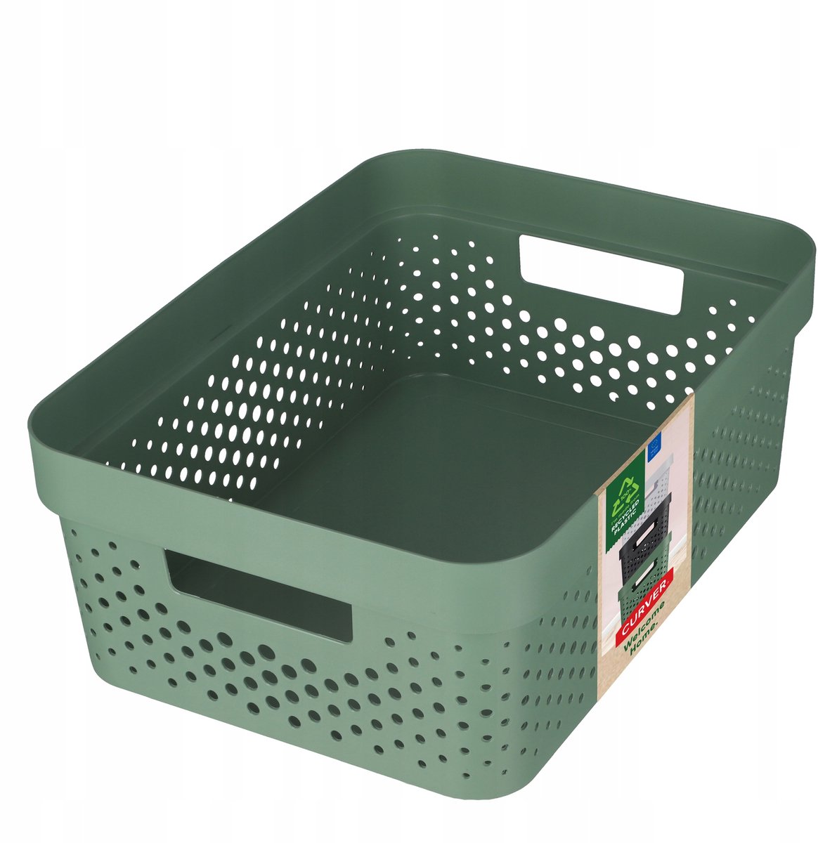 Curver Infinity Recycled Dots Opbergbox - 11L - Groen
