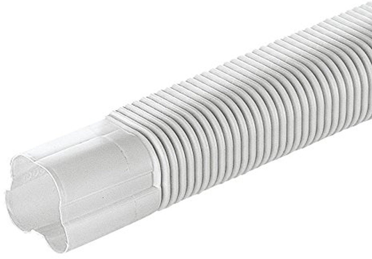 Leidinggoot Flexibel PVC Wit Inaba Denko SF-77-1000-W 75x63 mm 1 meter