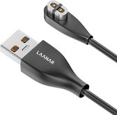 LAANAR® Oplaadkabel voor Shokz OpenRun / Pro / Pro Mini / Mini - AfterShokz Aeropex AS800 / AS810 / AS803 / ASC100SG - OpenComm ASC100 - Oplader Kabel - 1 Meter - Zwart - USB A