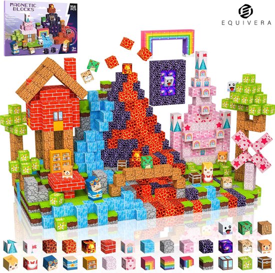 Equivera Magnetic Tiles - Magnetisch Speelgoed - Magnetic Tiles Speelgoed - Magnetisch Speelgoed Tegels