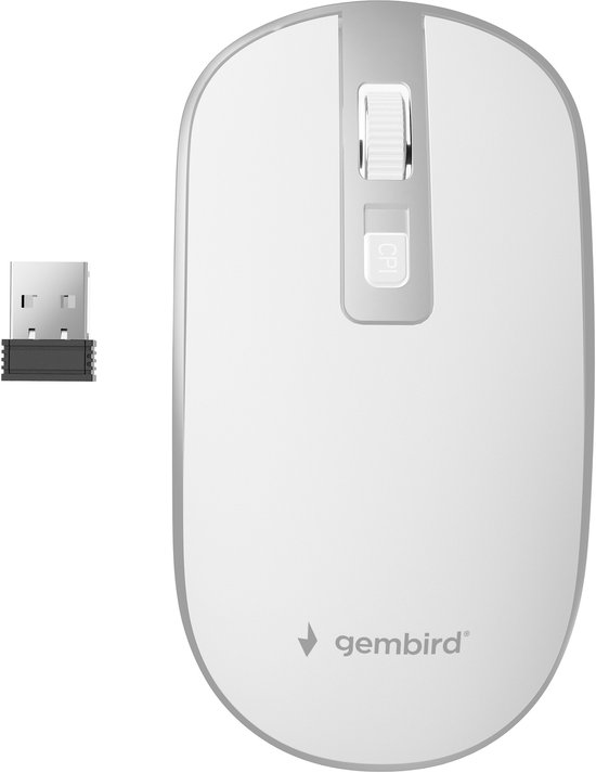 Gembird MUSW-4B-06-WS muis Ambidextrous RF Draadloos Optisch 1600 DPI