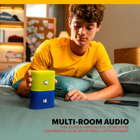 Kodak SoundBrix Bluetooth Speaker - Draadloze Muziek Box –5W RMS - 2pcs - Grijs van Kodak — afbeelding 4