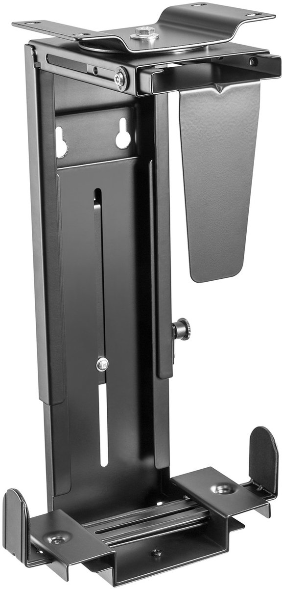 CAVO Desktop PC Houder CH-LOCK-360-S 360° draaibaar zwart met diefstalbeveiliging verstelbaar voor computers tot 88 x 516 mm en 10 kg gewicht van SOTECH