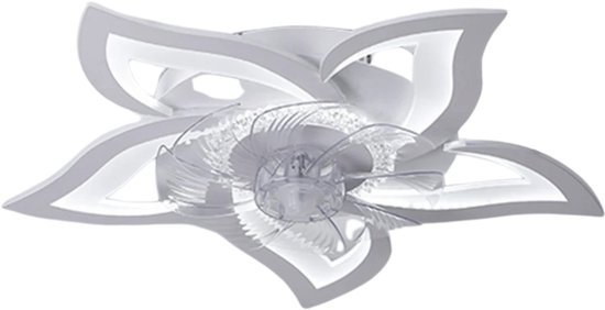 Plafondventilator met verlichting wit – stille, energiezuinige ventilator met lamp voor woon- en slaapkamer