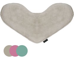 COHOSO® Verzwaringskussen - 2kg – Beige - Verzwaard Warmtekussen & Coldpack – Hartvorm – Verzwaringsknuffel Volwassenen & Kind – Lijnzaad – Bamboe + Katoen – Nek en Schoot kussen