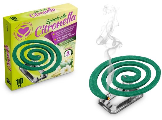Citronnelle - spirale - encens - anti moustique - encens anti-moustique - boîte de 10 pièces