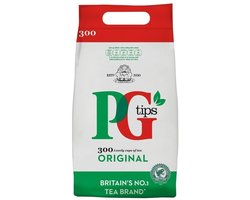 PG Tips zwarte thee, 1 pak (1 x 870 g) 300 theezakjes met Kajal Sticker