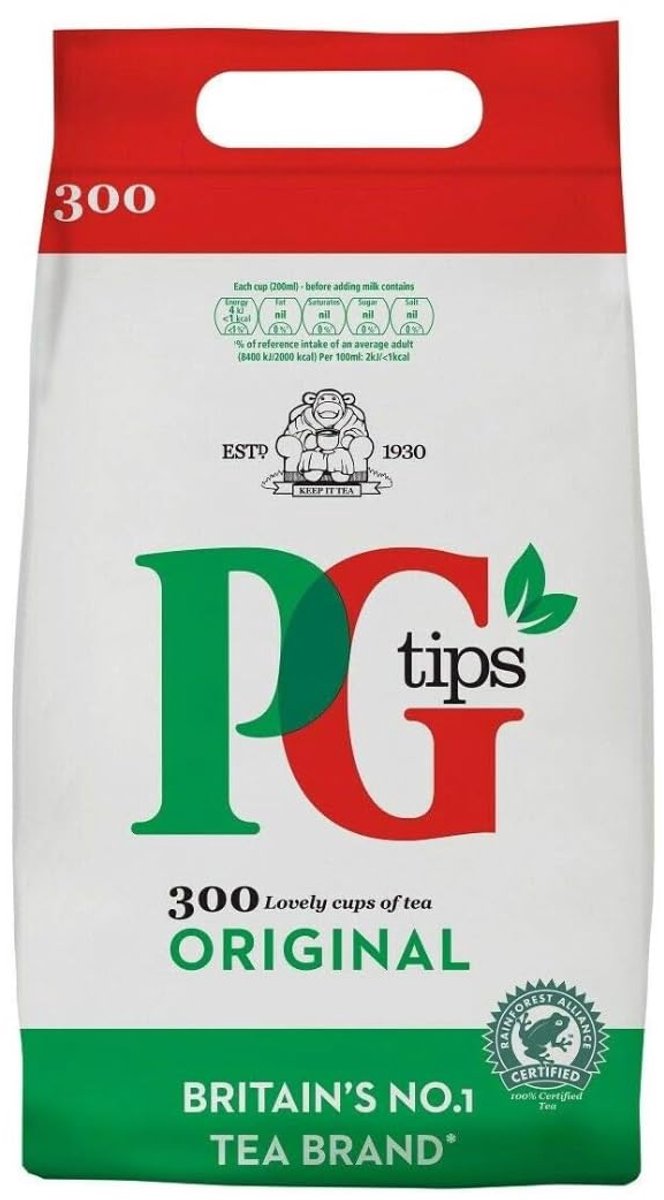 PG Tips zwarte thee, 1 pak (1 x 870 g) 300 theezakjes met Kajal Sticker