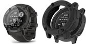 Étui robuste en TPU Strap-it (Zwart) + protection d'écran - Compatible avec Garmin Instinct 2X - Coque antichoc - Protection d'écran anti-rayures - Protection intégrale à 360° - Bundle