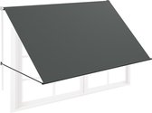 NAIZY Uitvalscherm Uittrekbaar zonnescherm met koord en aluminium steunstang balkonzonwering zonnescherm zonwering voor ramen terras balkon 300x145 cm, Antraciet
