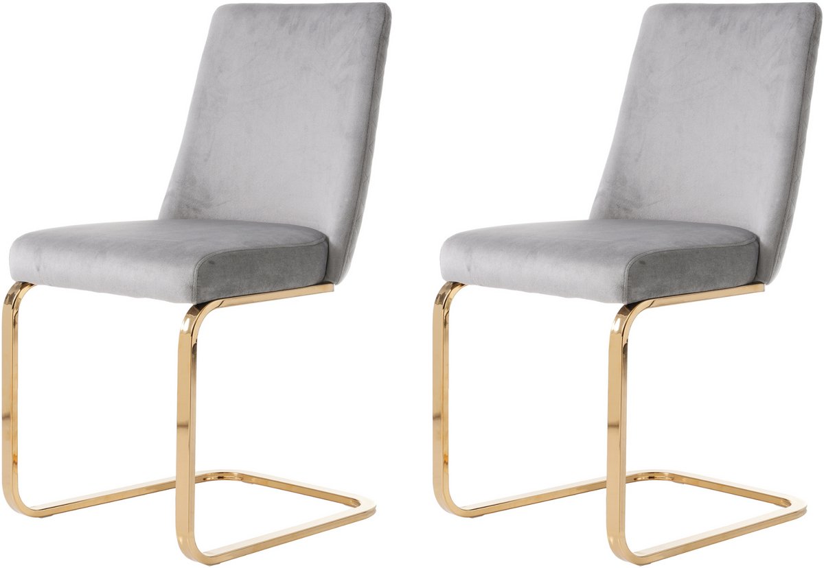 Fluwelen eetkamerstoel - set van 2 - woonkamer - slaapkamer - loungestoel - diamanten rugm