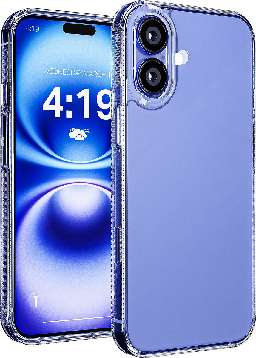 My Case telefoonhoesje geschikt voor Apple iPhone 16 hoesje siliconen - backcover - optimale bescherming - Transparant