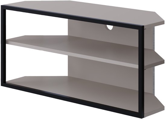 Meuble TV d'angle moderne HOCUS PICUS jusqu'à 43 pouces – Meuble TV avec étagère de rangement – Meuble de Divertissement avec cadre en métal et aggloméré – Pour salon ou chambre
