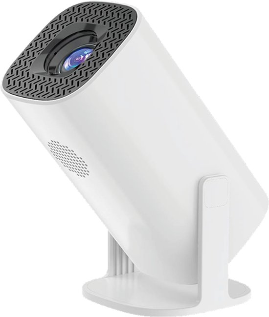 Proun Mini Beamer - Alles-in-één met 4K-ondersteuning - Full HD - iOS & Android - Mini Projector Smart TV - Wit