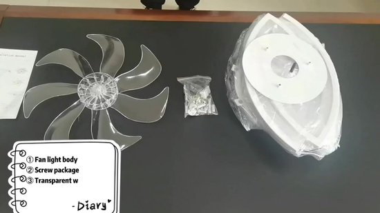 LuxiLamps - Plafonnier 8 étoiles avec ventilateur - Wit - Avec télécommande - Lampe Smart - Intensité variable avec application - 6 réglages de ventilateur - Lampe de salon - Lampe moderne - Plafoniere