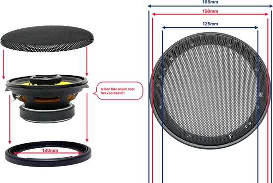 AUDIO SYSTEM Luidspreker Gril Ovaal Zwart 2-Stuks