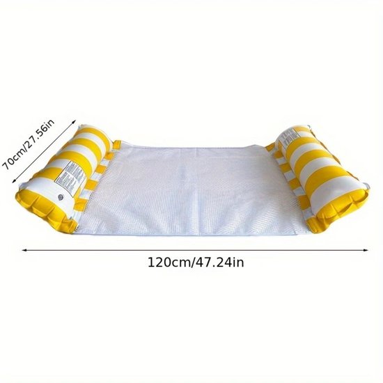 Hamac d'eau de Luxe Livano - Matelas Opblaasbaar pour piscine - Hamac Water - Aqua Lounge - Rose incliné