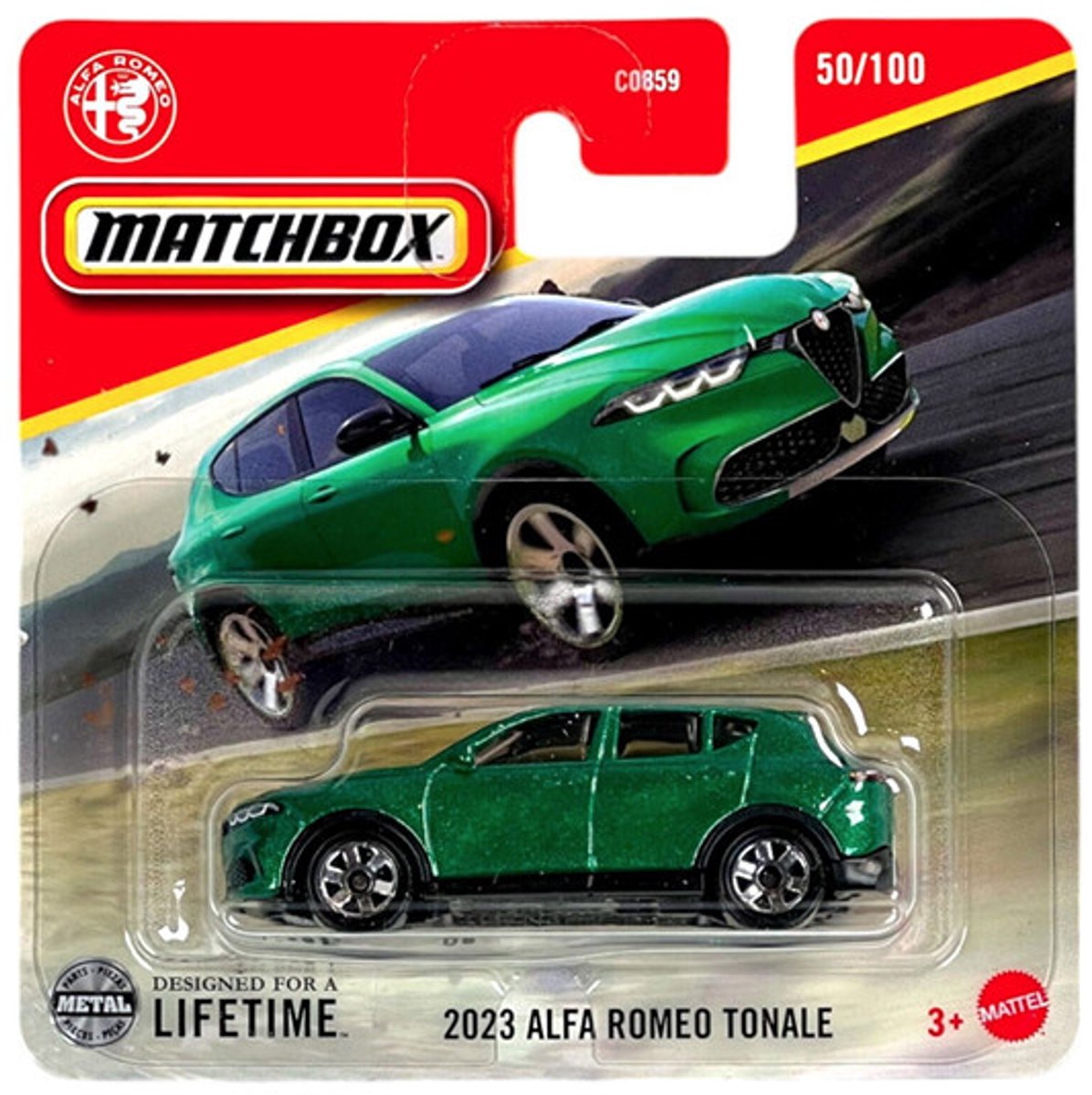 MATCHBOX 2023 ALFA ROMEO TONALE 50-100 GREEN METALIC (JFR99) 1:64 METAL