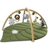 Babygym - jungle speelmat - leerzaam - 0 tot 2,5 jaar - blad design - dieren - speelkleed - 2 in 1