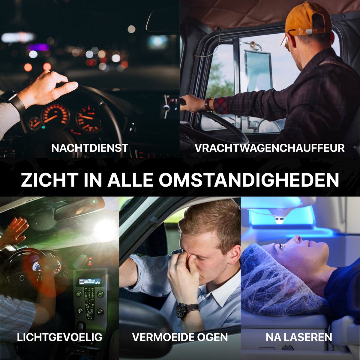 SIPHEW 2 stuks nachtzichtbril voor dames, klassieke nachtbril voor