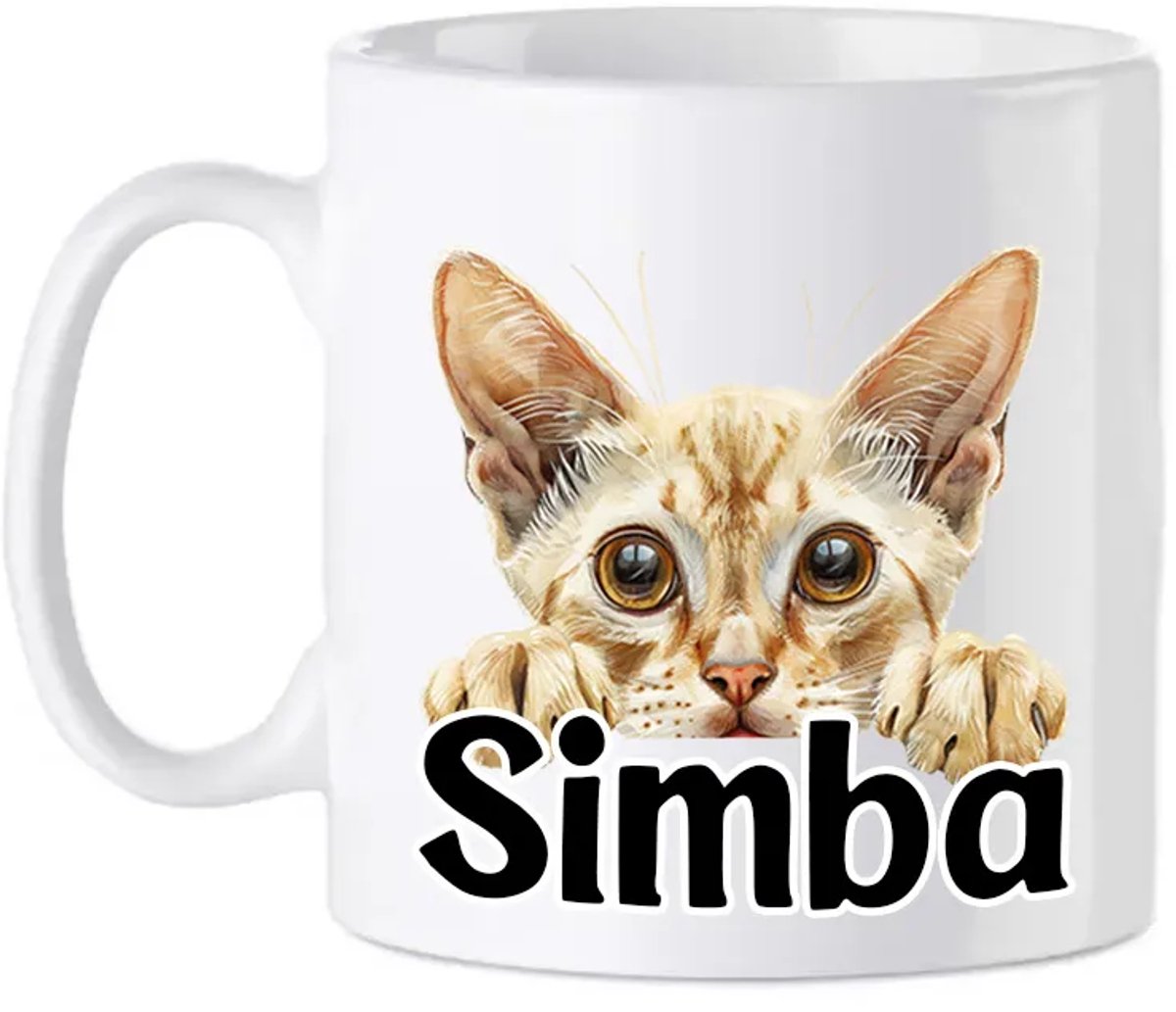 Javanees mok met naam - Kattenmok - Gepersonaliseerd - Cadeautip