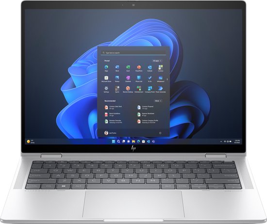HP Elite x360 1040 G11 Wolf Pro Security Edition Intel Core Ultra 7 155H Hybride (2-in-1) 35,6 cm (14") Touchscreen WUXGA 16 GB LPDDR5x-SDRAM 512 GB SSD Wi-Fi 6E (802.11ax) Windows 11 Pro AI PC Zilver - HP - Hoofdafbeelding