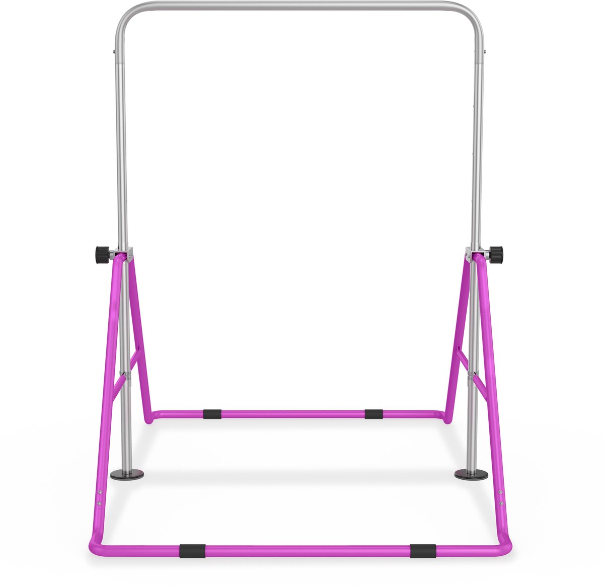 Aufun Turnrek voor Kinderen Verstelbare Gymnastiekstang voor Thuis Uitbreidbare Rekinstallatie voor Kids Verstelbare Gymnastiekstangen voor Training (Donkerpaars)