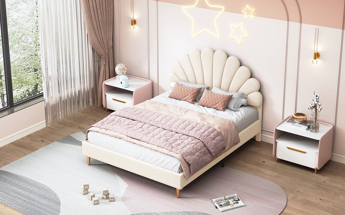 Meisjesbed 140 X 200 Houtlook Roze kopen? ✔️ Tot 44% korting