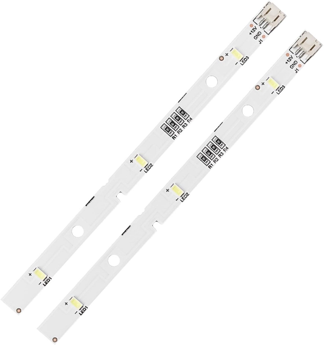 TOVBMUP 2 stuks LED-stripverlichting - Koelkastverlichting - Vervangende verlichting - Koelverlichting - Geschikt voor Rongsheng/Hisense E349766 MDDZ-162A 1629348 DC12V - 2W