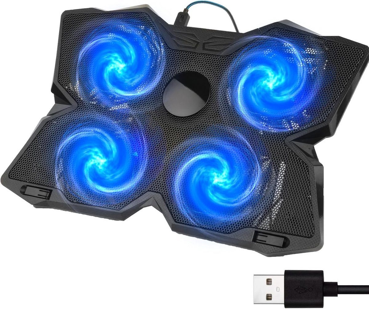MKSS® Laptop Cooler - Laptop Stand - Laptop Verhoging - Standaard - Cooling Pad - Zwart