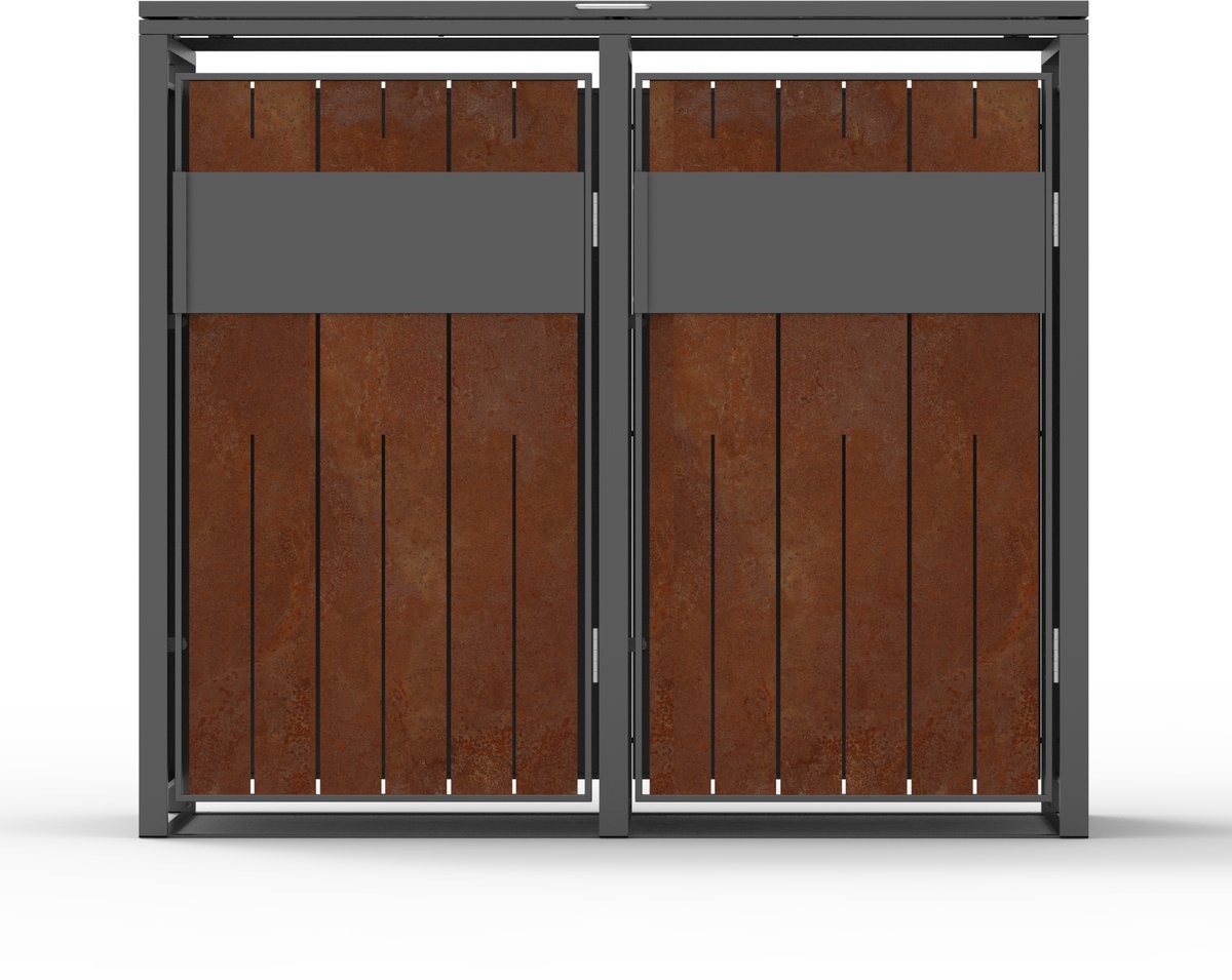 TuinChamp Container berging roest 2 containers - Kliko ombouw