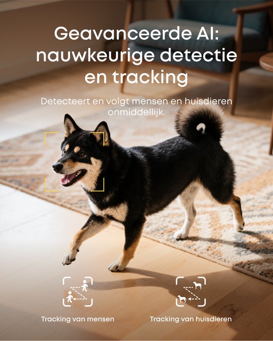 eufy Security E220 Binnencamera - 2K Pan & Tilt - Indoor Cam - Huisdiercamera - Petcam - 2K-resolutie - Panoramische en kantelfunctie - Nachtzicht - Bewegings- en geluidsdetectie - Tweerichtingsaudio - Compatibel met Amazon Alexa en Google Assistant