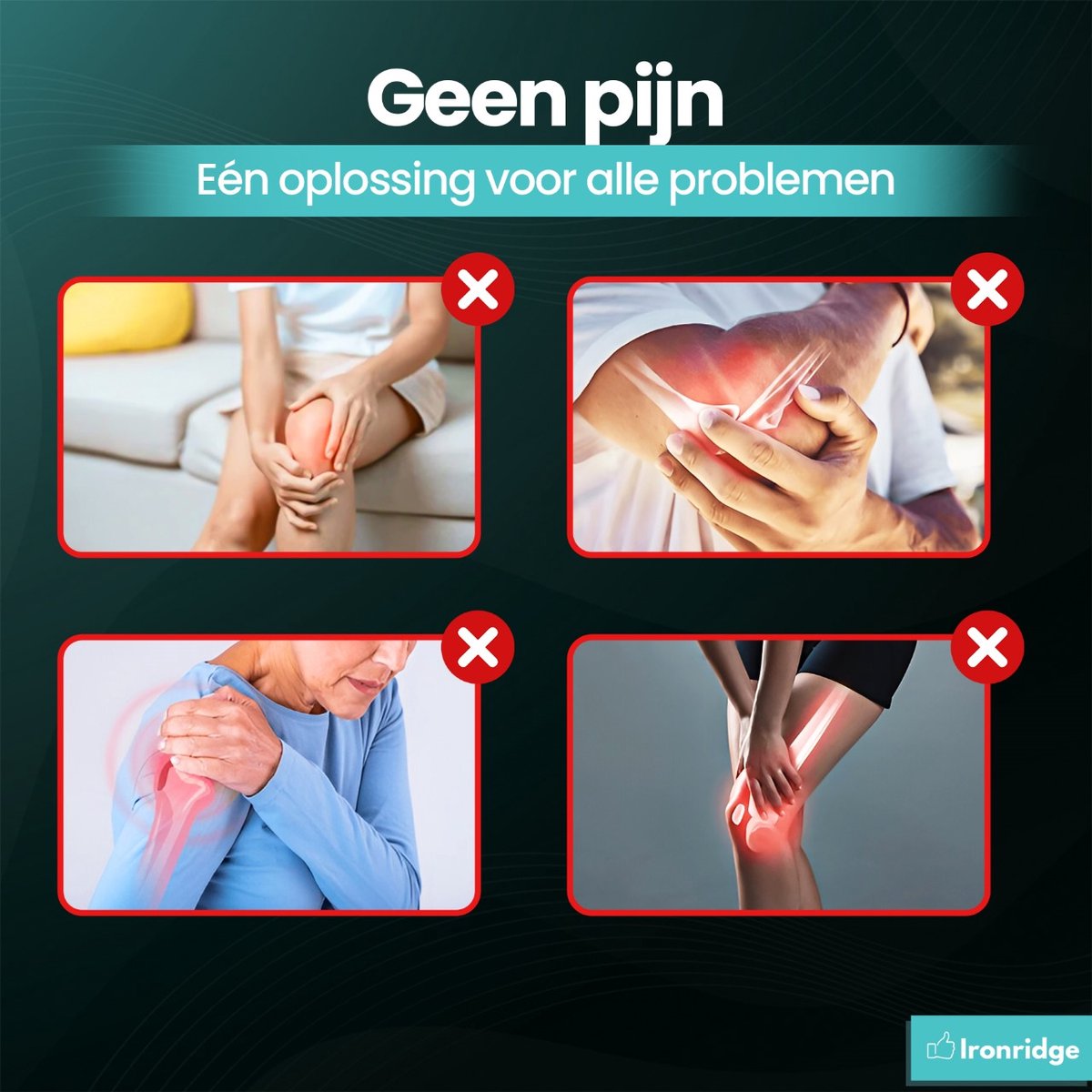 Ironridge® Knie Massage Apparaat met Infrarood Therapie - afbeelding 3