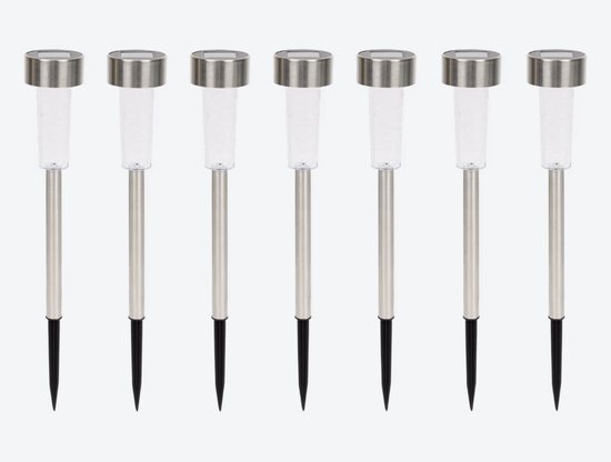 7 piquets Solar de jardin fonctionnant à l'énergie solaire, Ø 5,5 x 36 cm