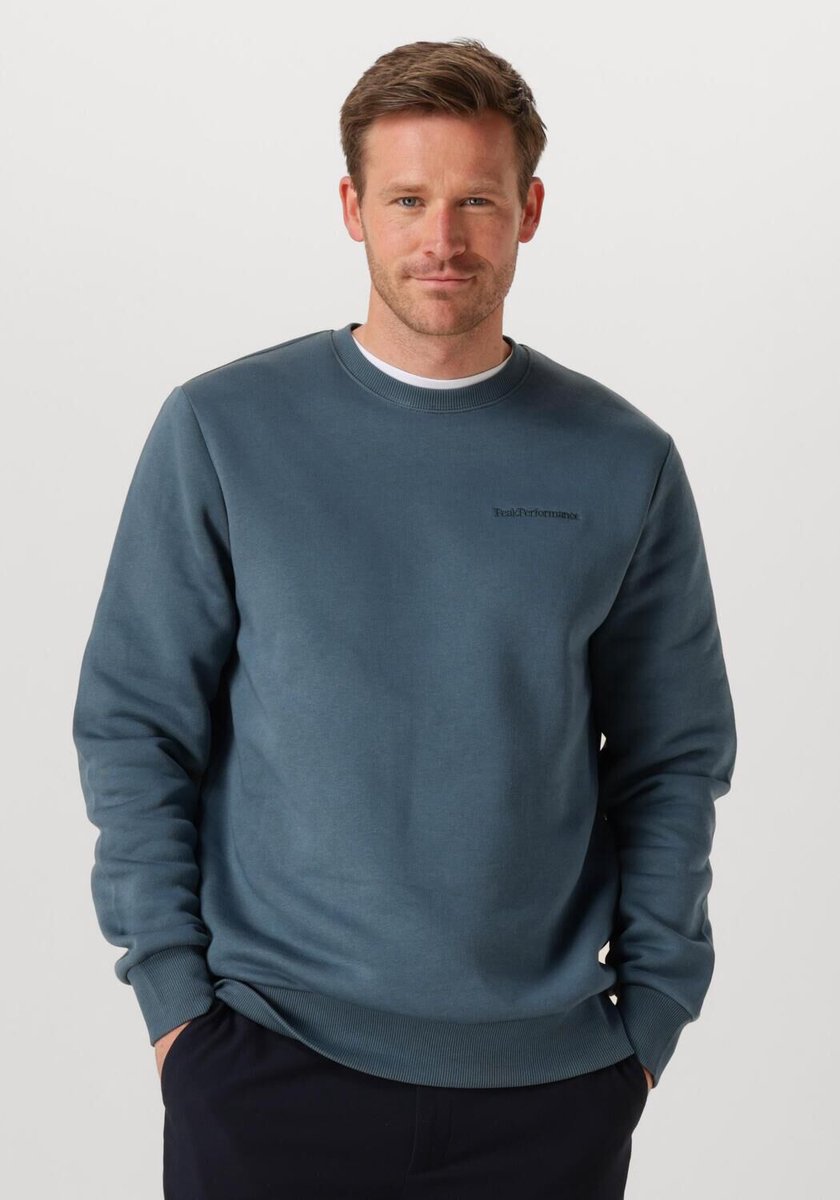 Peak Performance Original Small Logo Crew Men Truien & Vesten Heren - Sweater - Hoodie - Vest- Blauw - Maat XXL