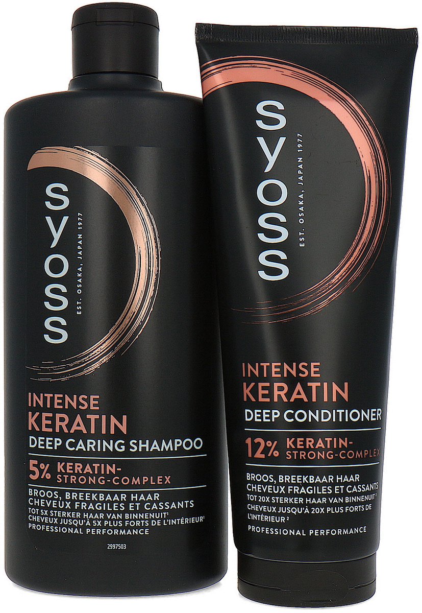 Syoss Intense Keratin Shampoo + Condtioner - 440 ml - 250 ml